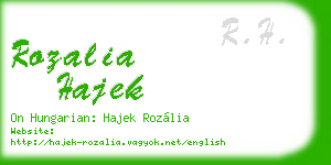 rozalia hajek business card