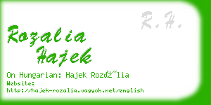 rozalia hajek business card